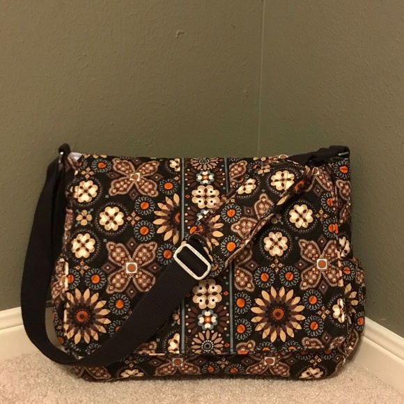 Vera Bradley Messenger Diaper Bag In Canyon